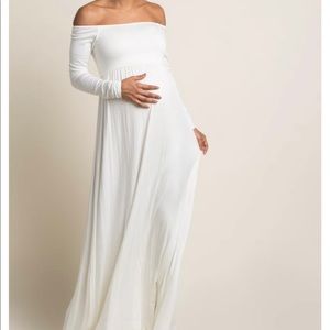 White maternity dress